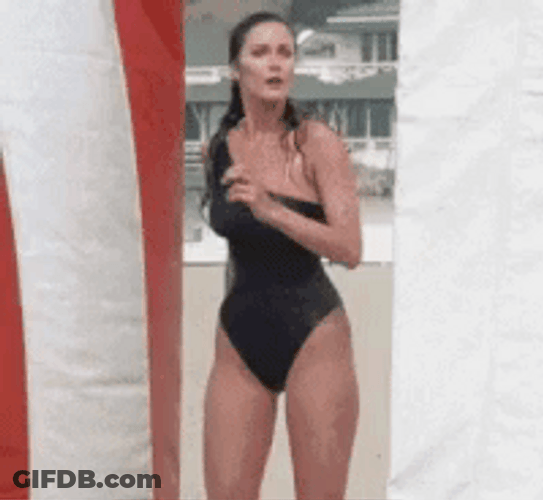 Girl In Swimsuit Turning Into Ricardo GIF