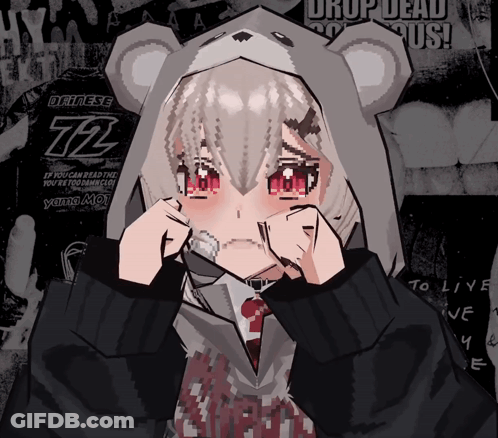Girl In Teddy Bear Hoodie 772 GIF