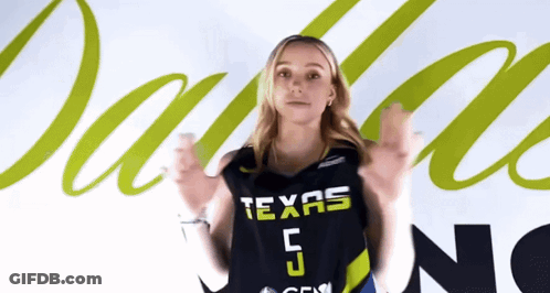 Girl In Texas Jersey Number 5 Thumbs Up GIF