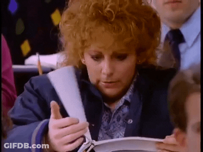 Girl In The School Studying GIF