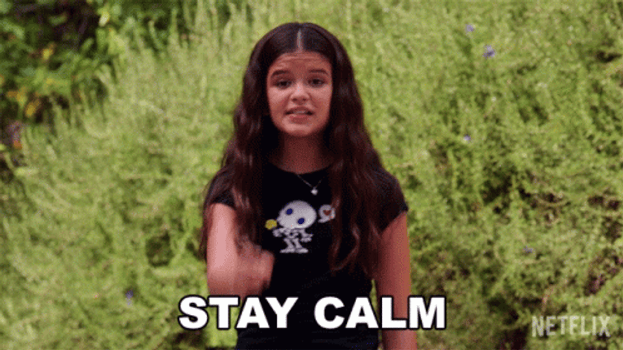 Girl In The Woods Stay Calm GIF