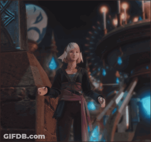 Girl In Video Game With Letters I.K.I GIF