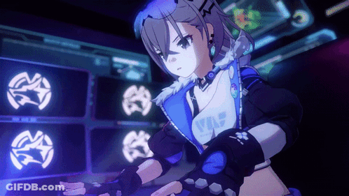 Girl In Video Game With VIP Shirt GIF