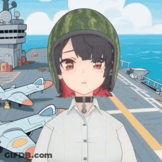 Girl In Watermelon Helmet On Runway GIF
