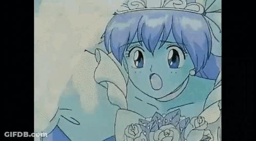 Girl In Wedding Dress With Surprised Expression GIF