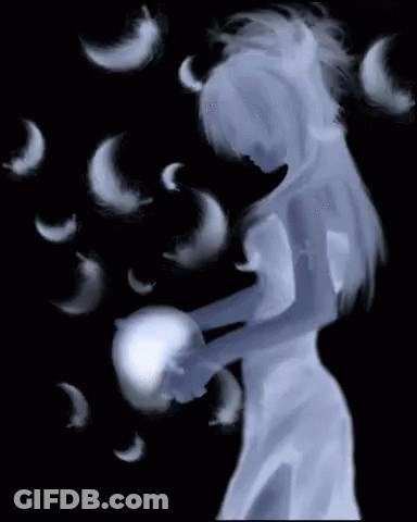 Girl In White Dress Holding Light GIF
