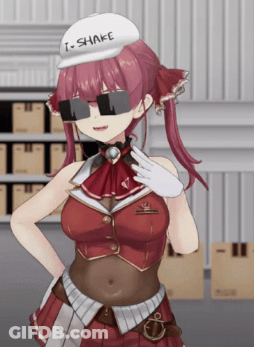 Girl In White Hat Sunglasses Says I Shake GIF