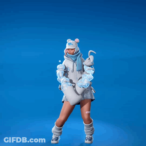 Girl In White Hoodie And Scarf Saying Ice GIF