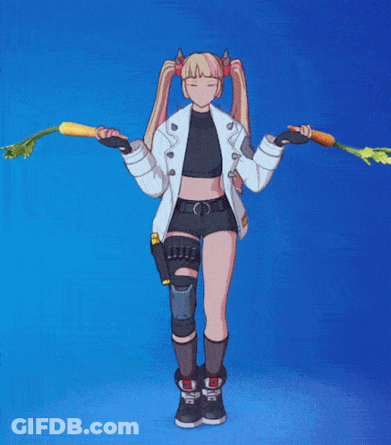 Girl In White Jacket Holding Vegetables GIF