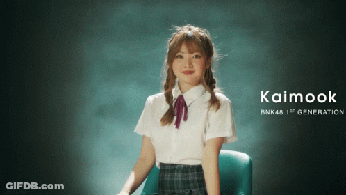 Girl In White Shirt And Plaid Skirt Kaimook GIF