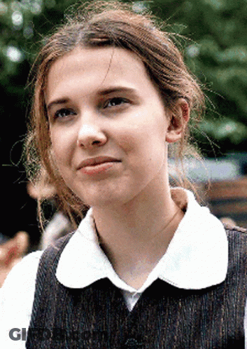 Girl In White Shirt And Vest GIF