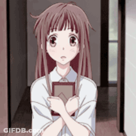 Girl In White Shirt Holding Book GIF