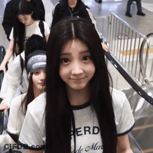 Girl In White Shirt Saying Herd GIF