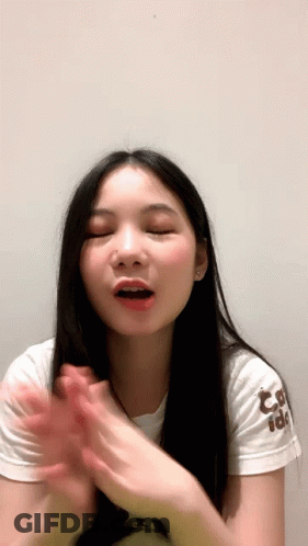 Girl In White Shirt Saying Idol GIF