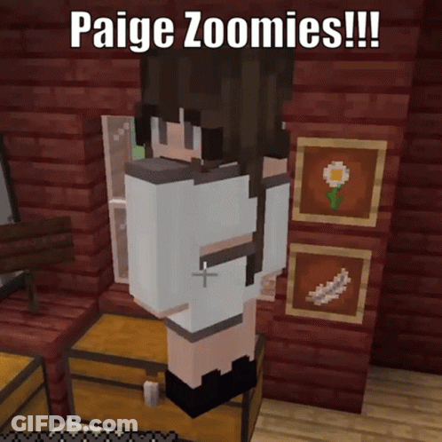 Girl In White Shirt Saying Paige Zoomies GIF