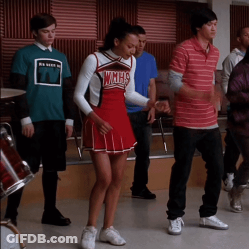 Girl In WMHS Cheerleading Outfit Dancing GIF