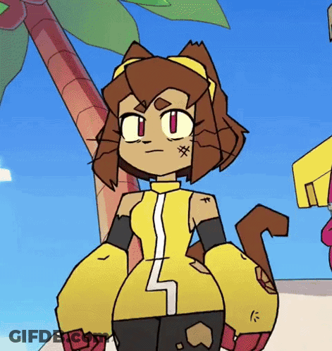 Girl In Yellow Outfit With L GIF