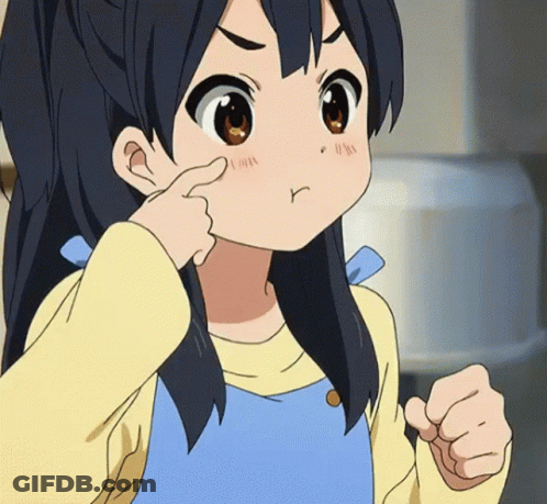 Girl In Yellow Shirt And Blue Apron Fist GIF