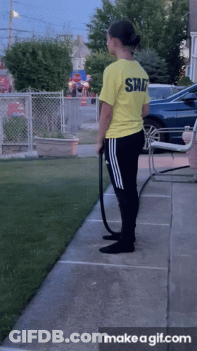 Girl In Yellow Shirt Saying Staff GIF