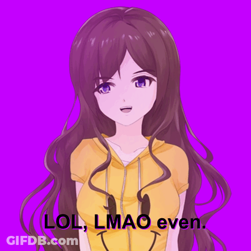 Girl In Yellow Shirt With Lol Lmao GIF