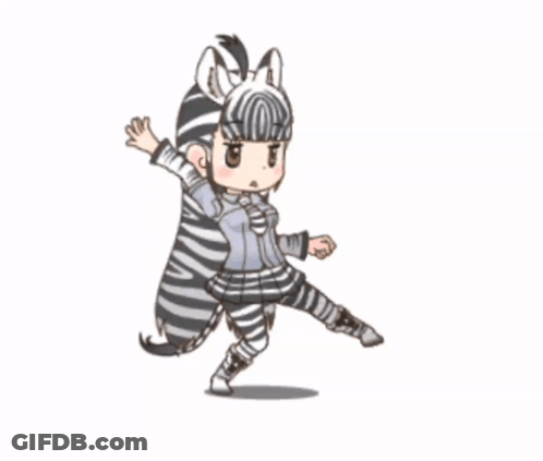 Girl In Zebra Outfit GIF