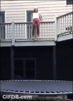 Girl Jumping On Trampoline At 4Gifs.com Sign GIF