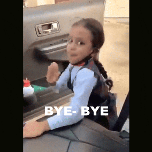 Girl Kid Saying Bye Bye Meme GIF