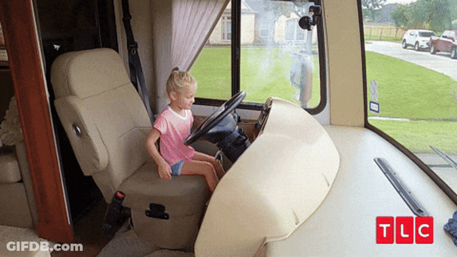 Girl Kid Toy Almost Car Crash GIF
