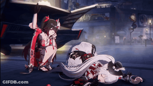 Girl Kneeling Next To Girl Laying By Club Sign GIF