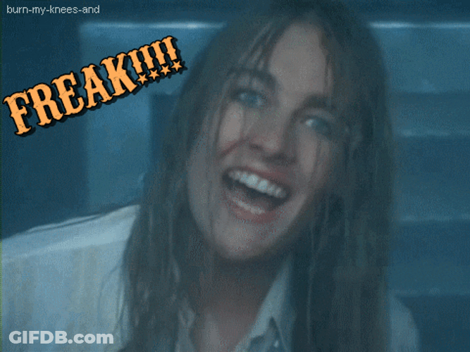 Girl Laugh Angry Freak GIF