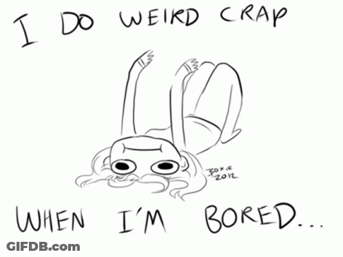 Girl Laying Back Doing Weird Crap When Bored GIF