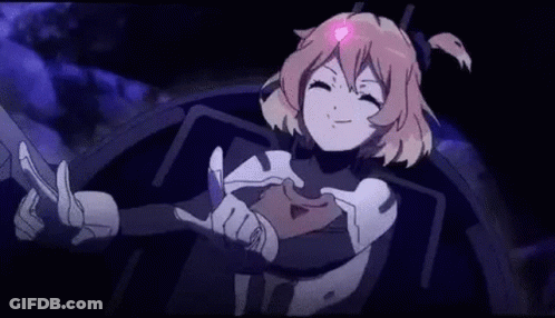 Girl Laying Down In Dark Room With Heart On Head GIF