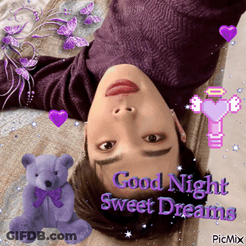 Girl Laying Down Saying Good Night GIF