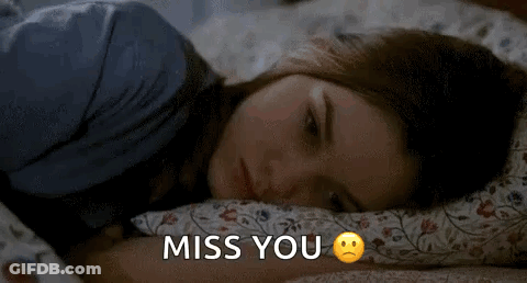 Girl Laying In Bed Sad Face Miss You GIF