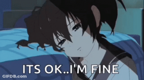 Girl Laying In Bed Saying It's Ok I'm Fine GIF