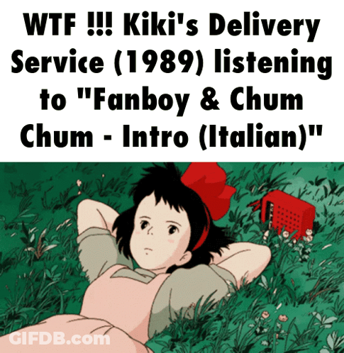 Girl Laying In Grass WTF Kiki's Delivery Service 1989 GIF