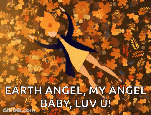 Girl Laying In Leaves Earth Angel My Angel Baby Luv U GIF