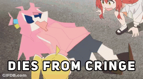 Girl Laying On Ground Dies From Cringe GIF