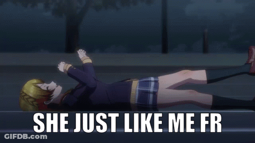 Girl Laying On Ground She Just Like Me Fr GIF