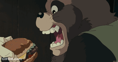 Girl Laying On Totoro In Cave GIF