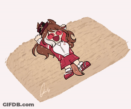 Girl Laying On Wood With Letter G GIF