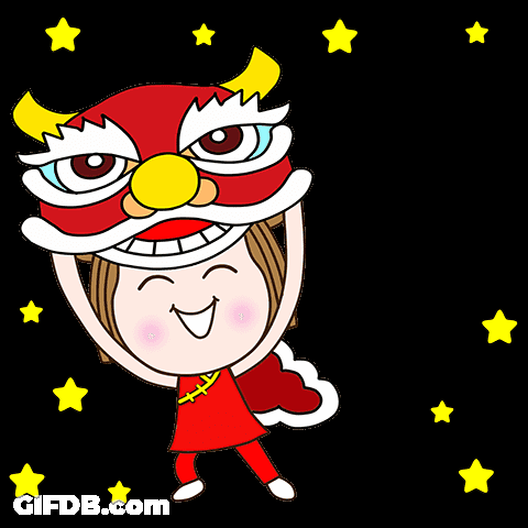 Girl Lion Dance GIF