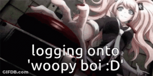 Girl Logging Onto Woopy Boi : D GIF