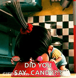Girl Lollipop Dog Bowl Did You Say Candy GIF
