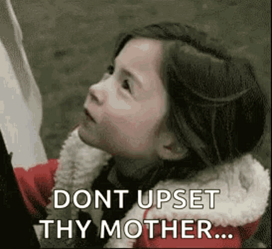 Girl Looking At Her Mom GIF