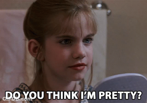 Girl Looking In Mirror Do You Think Im Pretty GIF