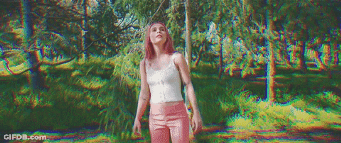 Girl Lost In Forest GIF