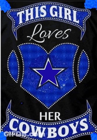 Girl Loves Cowboys Poster GIF