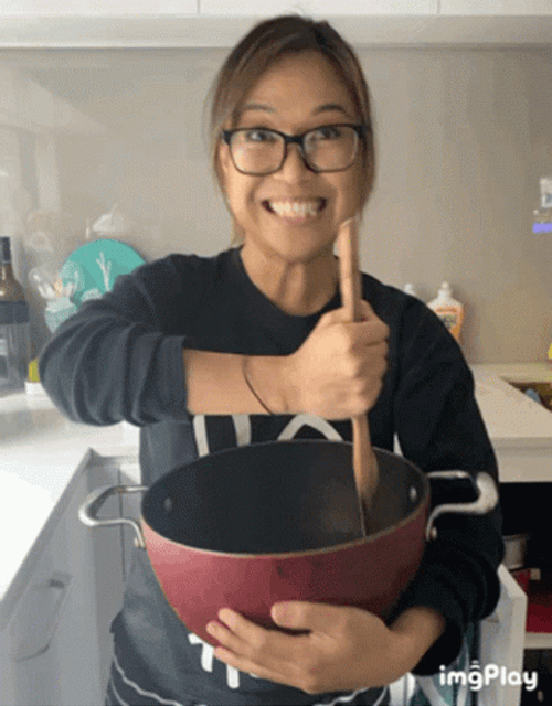 Girl Loves Stir The Pot Rapidly GIF
