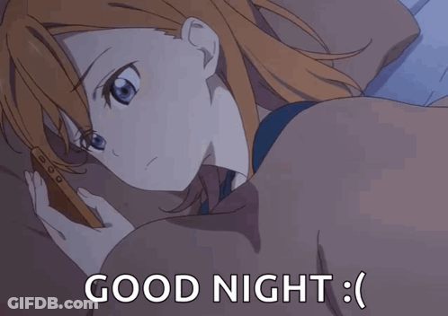 Girl Lying In Bed Looking At Phone Good Night GIF